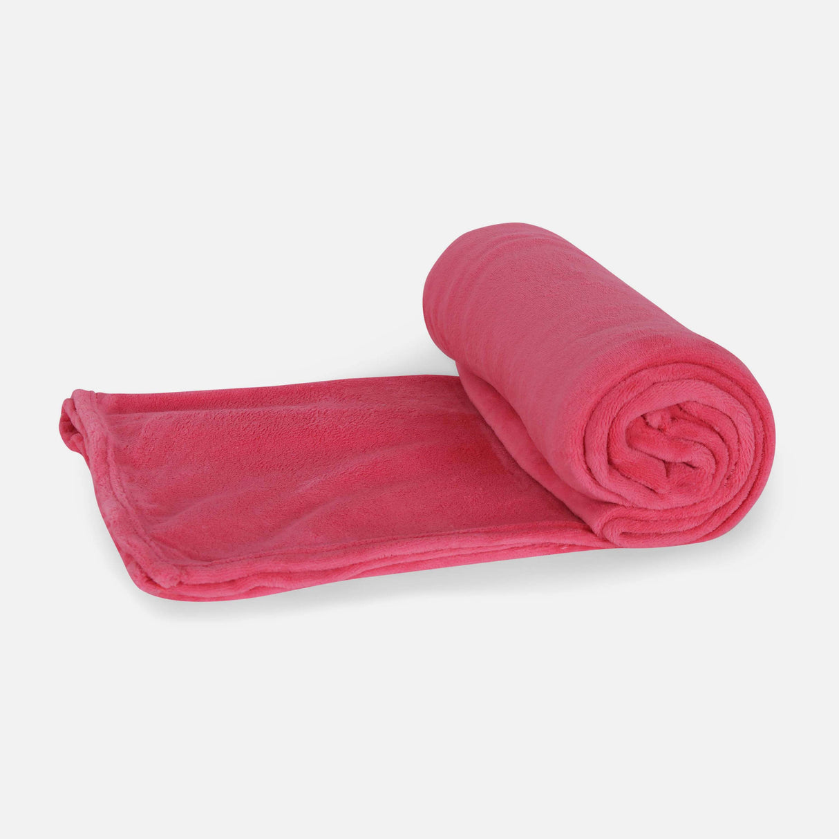 SOLID COLOR CORAL FLEECE BLANKET FUSCHIA 200*220 CM