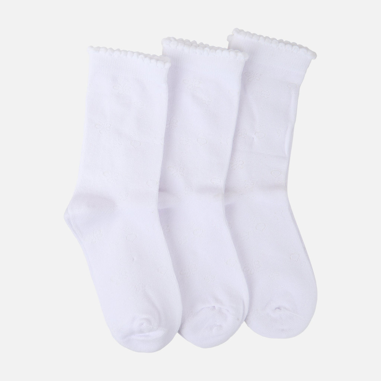 GIRLS CREW SOCKS 3 PAIRS