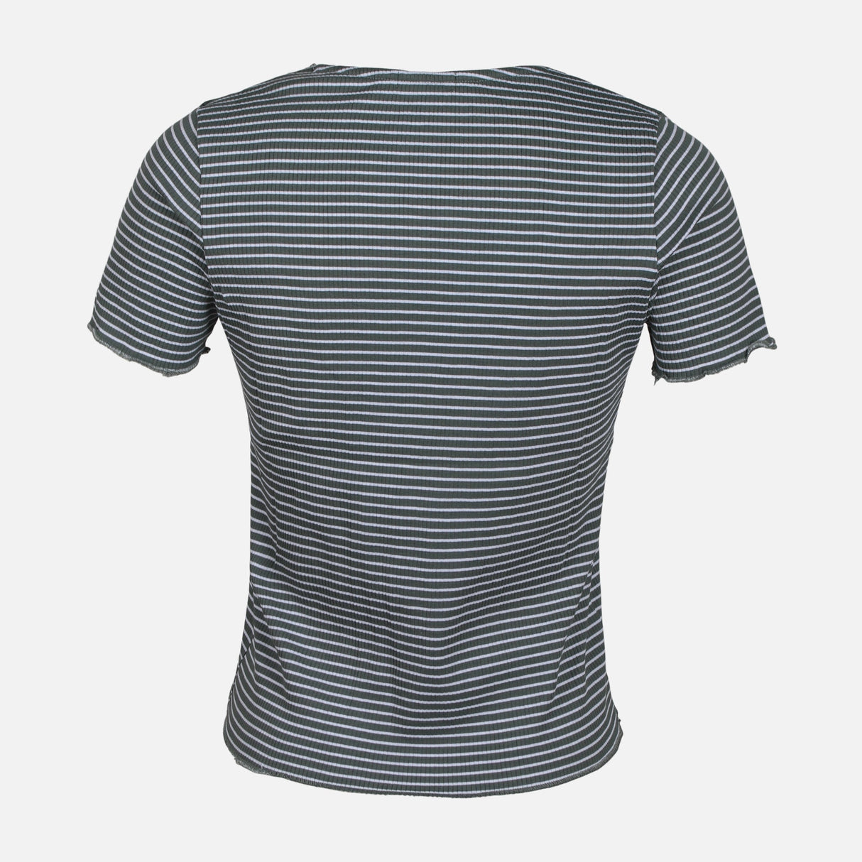 WOMEN RIB STRIPER SHORT SLEEVE TEE