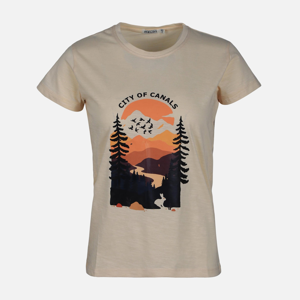 WOMEN SLUB LOOSE SHORT SLEEVE TEE