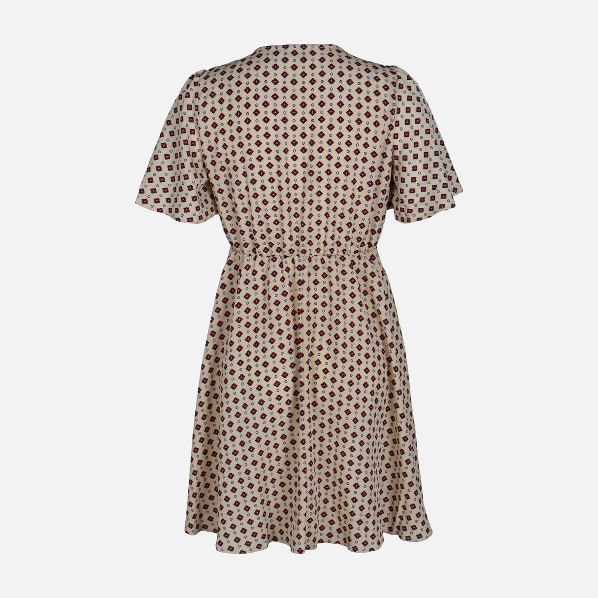 WOMEN FLORAL SHORT SLEEVE MIDI DRESS