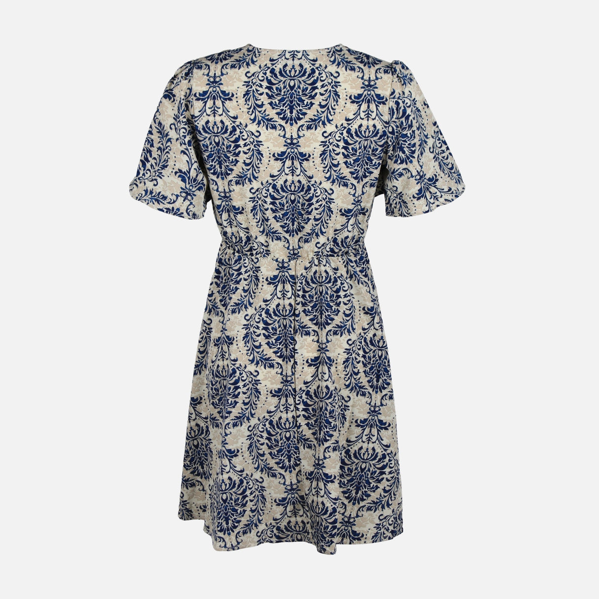 WOMEN FLORAL SHORT SLEEVE MIDI DRESS