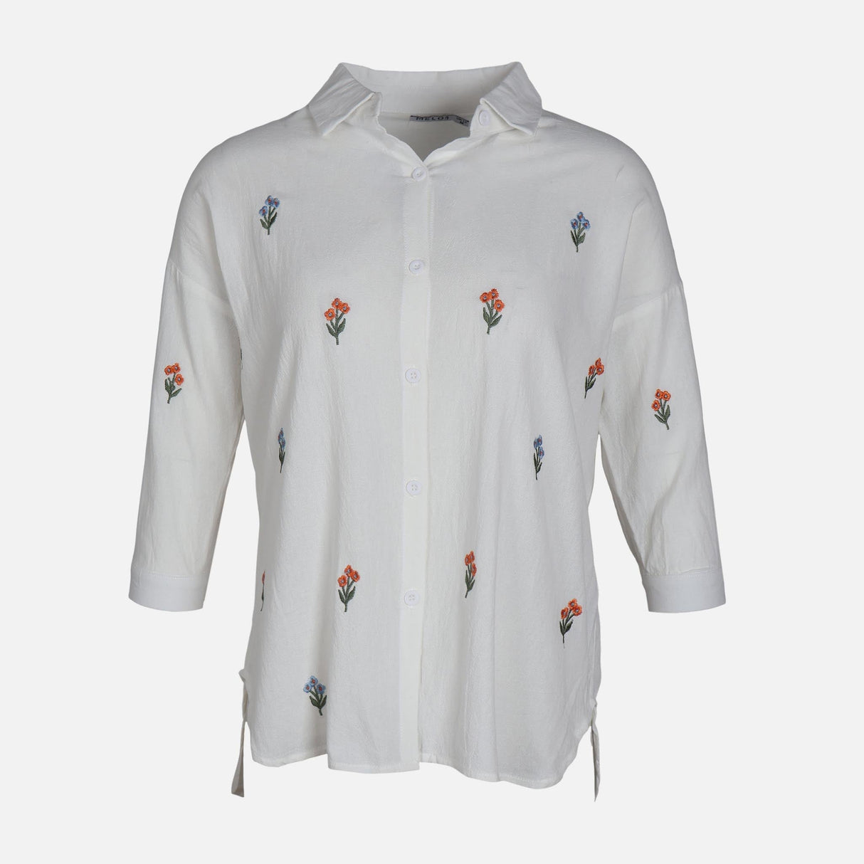 WOMEN EMB LONG SHIRT