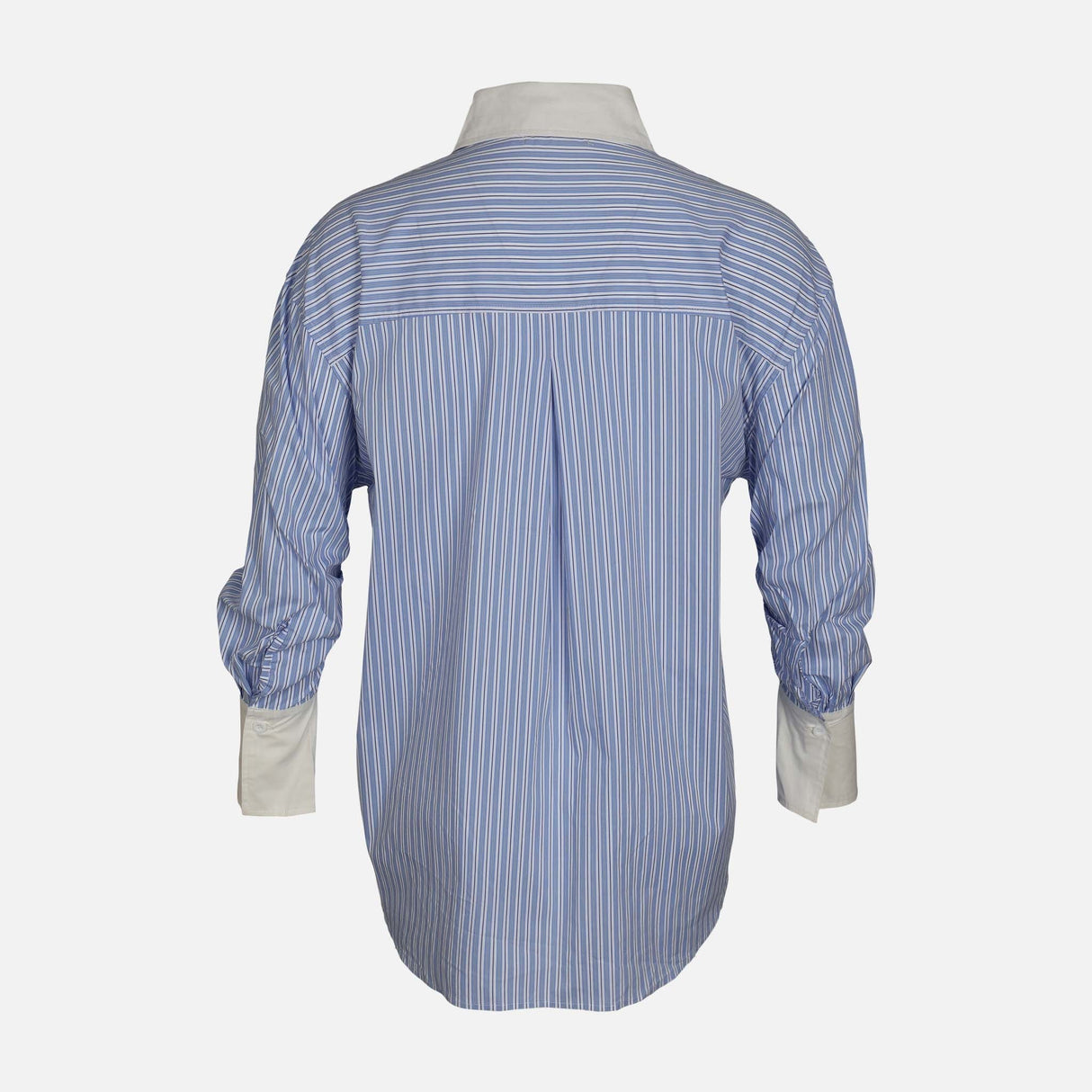 WOMEN LONG SLEEVE LONG STRIPE SHIRT