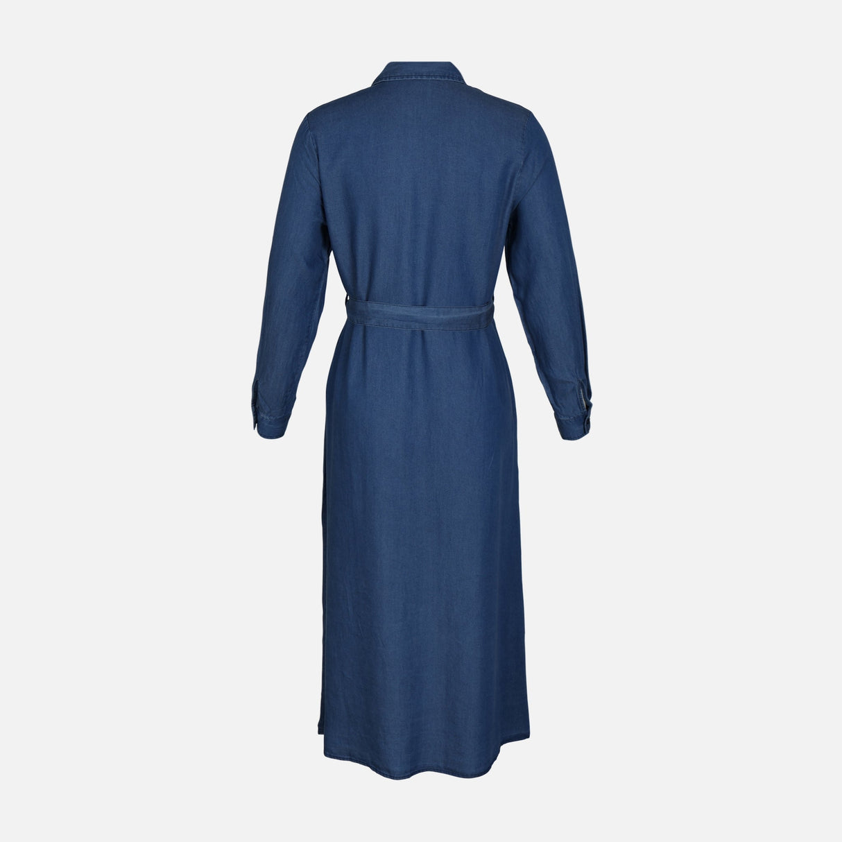 WOMEN LONG SLEEVE TENCEL LONG DRESS