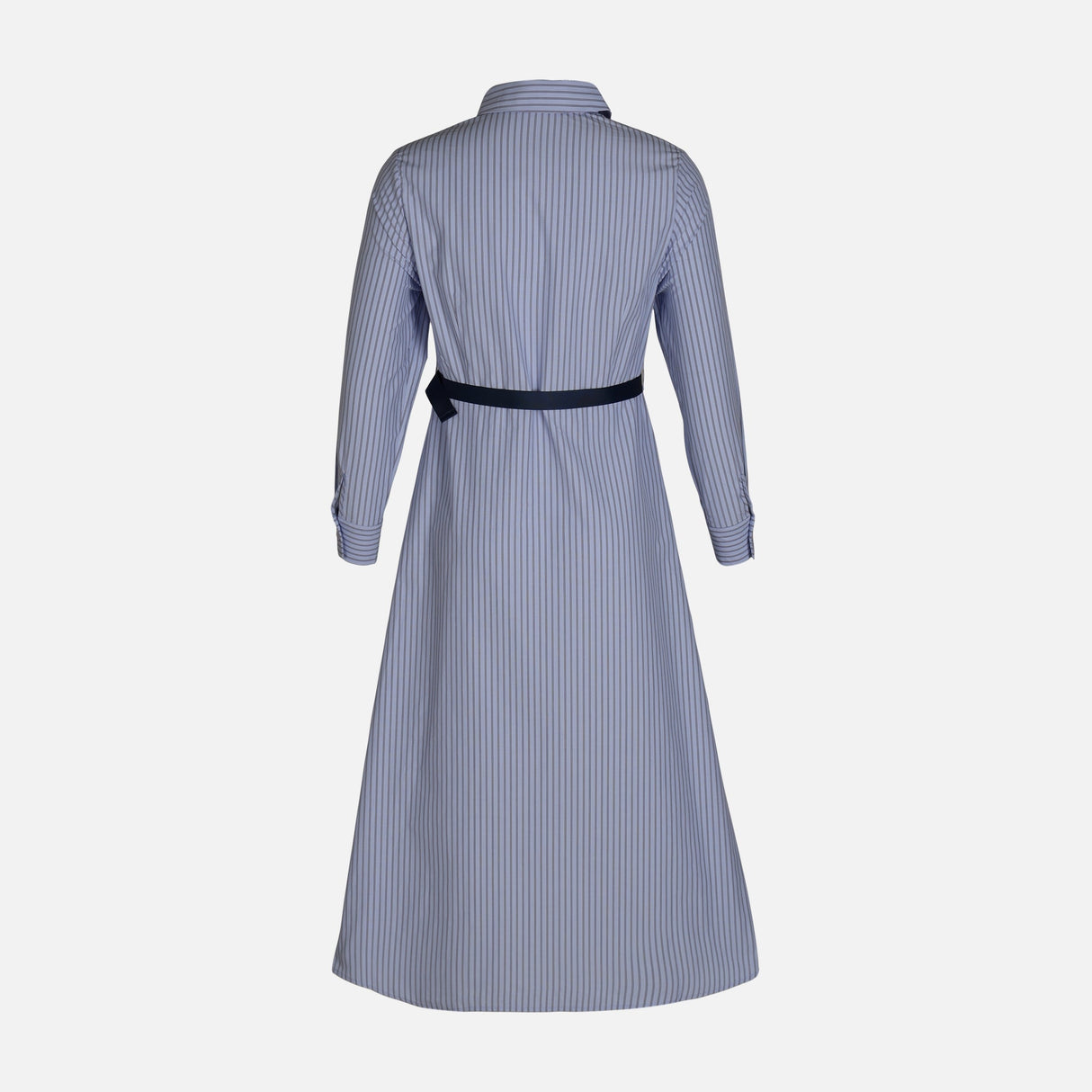 WOMEN LONG SLEEVE STRIPED LONG DRESS