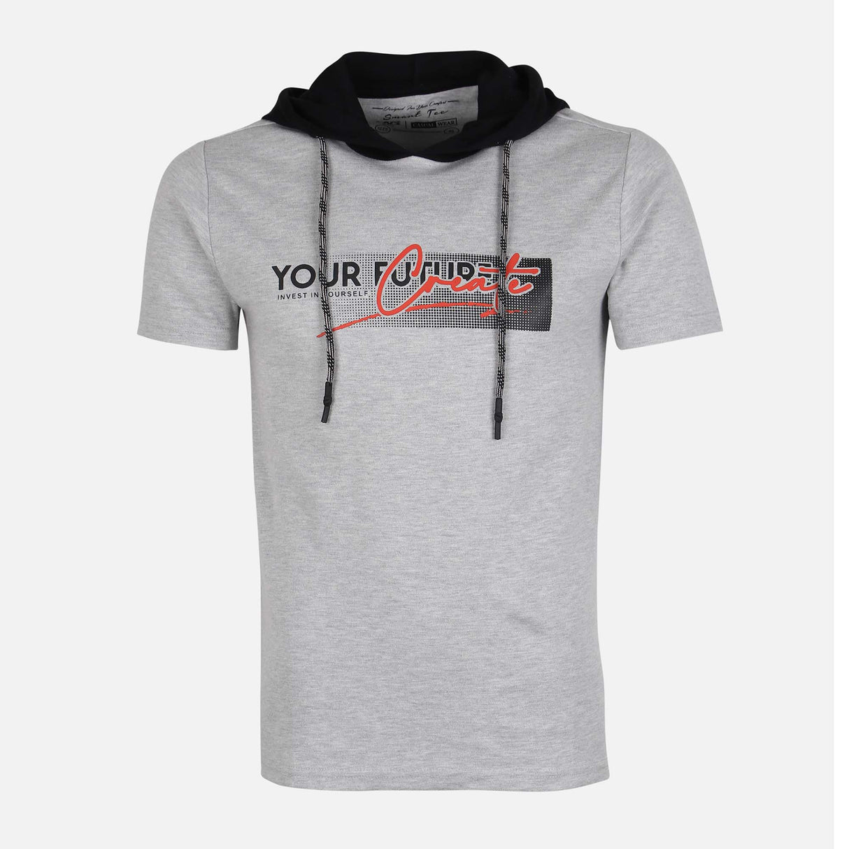MEN T-SHIRT HOODED REGULAR FIT