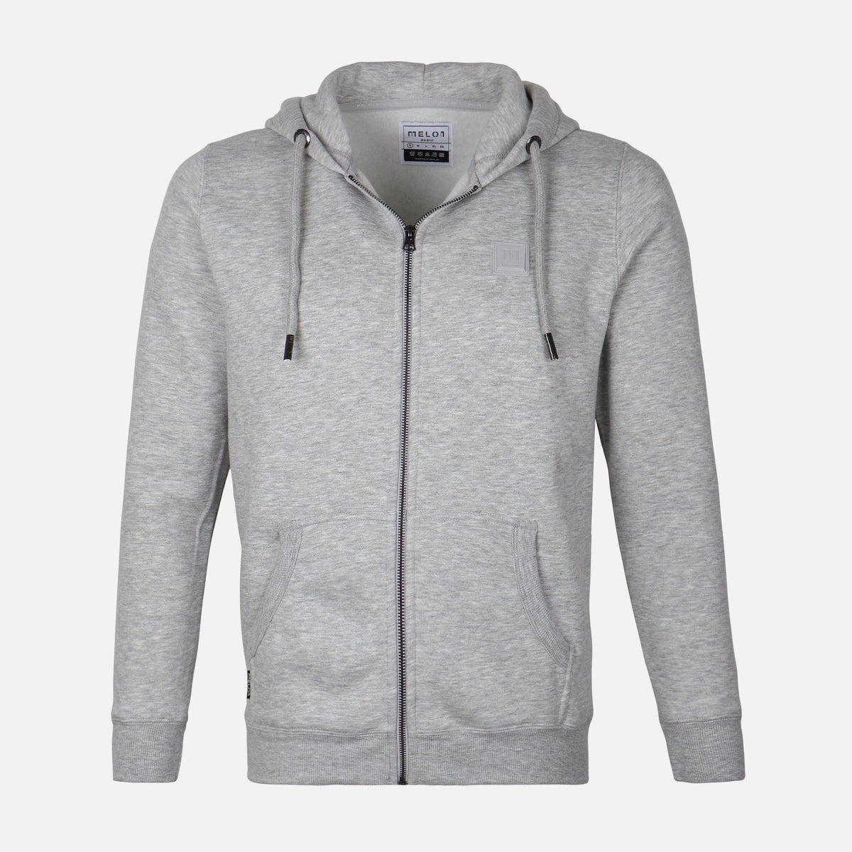 MEN SOLID FLEECE CARDIGAN WITH HOOD