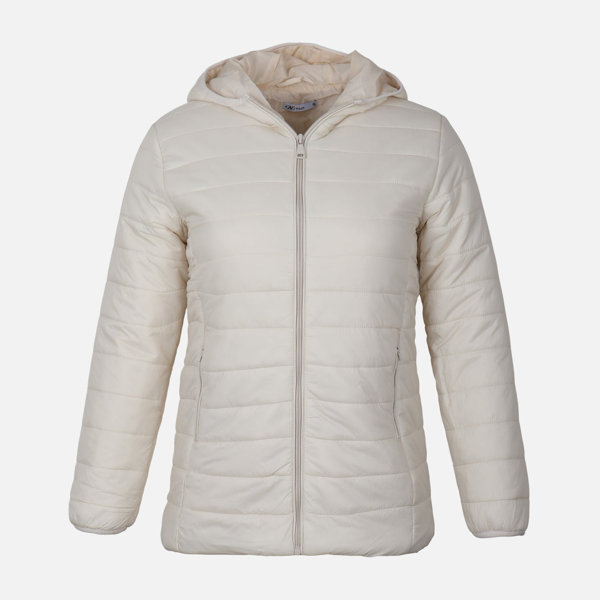 WOMEN BASIC PADDED JACKET WITH HOOD