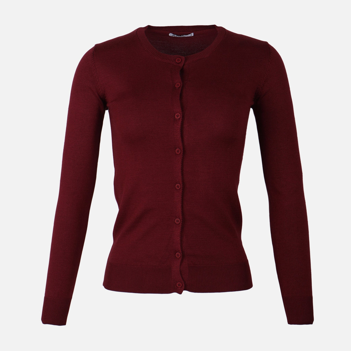 WOMEN BASIC CARDIGAN CREWNECK