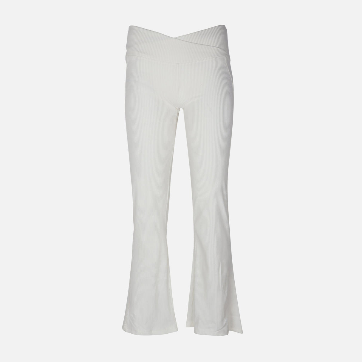 WOMEN RIB FLARE PANTS