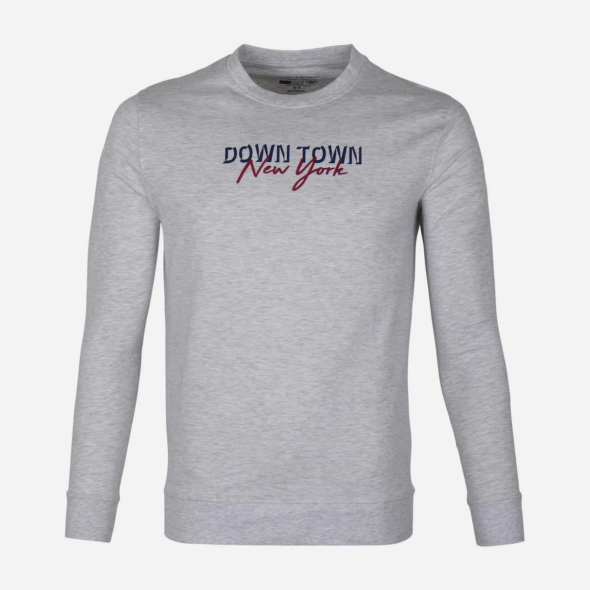 MEN LONG SLEEVE GRAPHIC T-SHIRT ROUND NECK