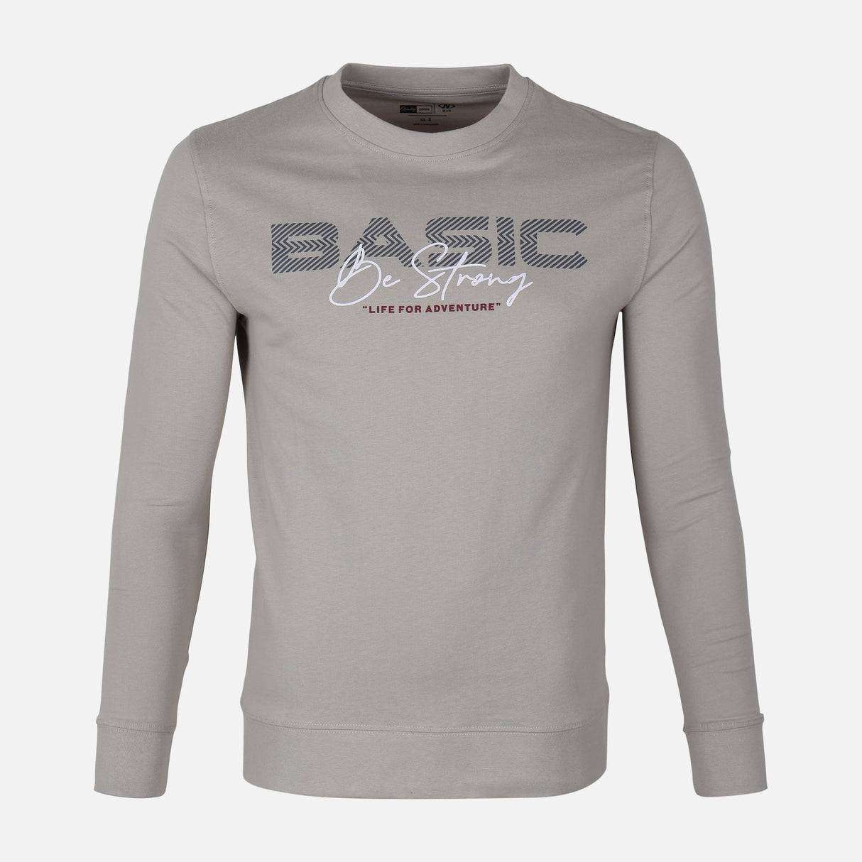 MEN LONG SLEEVE GRAPHIC T-SHIRT ROUND NECK