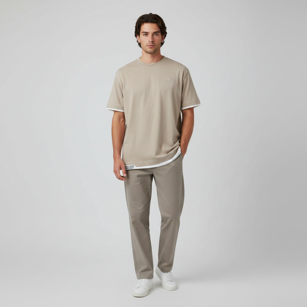 Men Short Sleeve T-Shirt Over Size