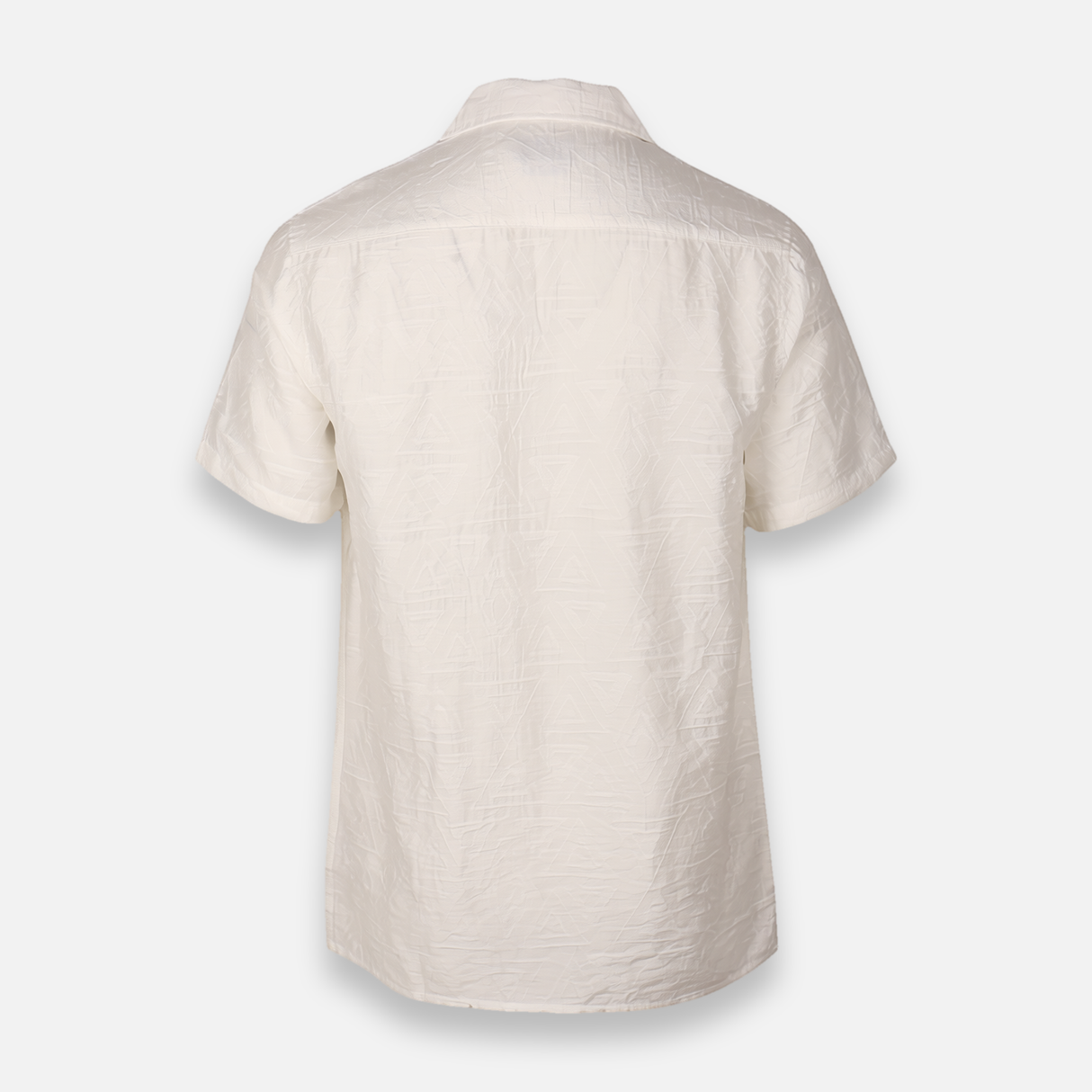 Men Plain Woven Short Sleeve Shirt
