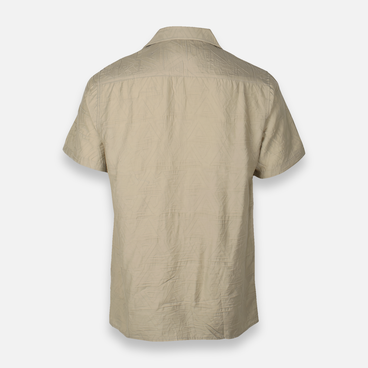 Men Plain Woven Short Sleeve Shirt