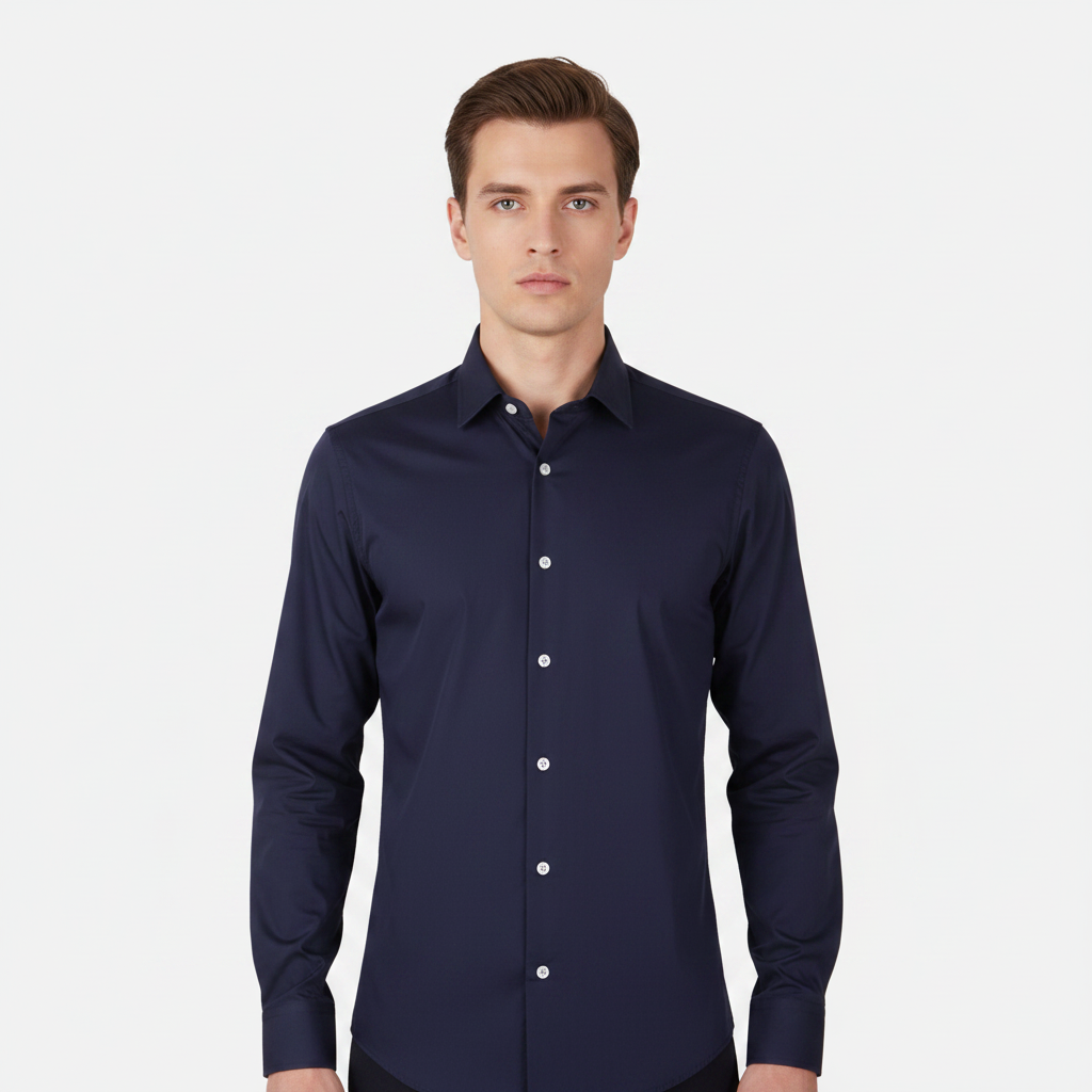 Men Cotton Formal Long Sleeve Shirt