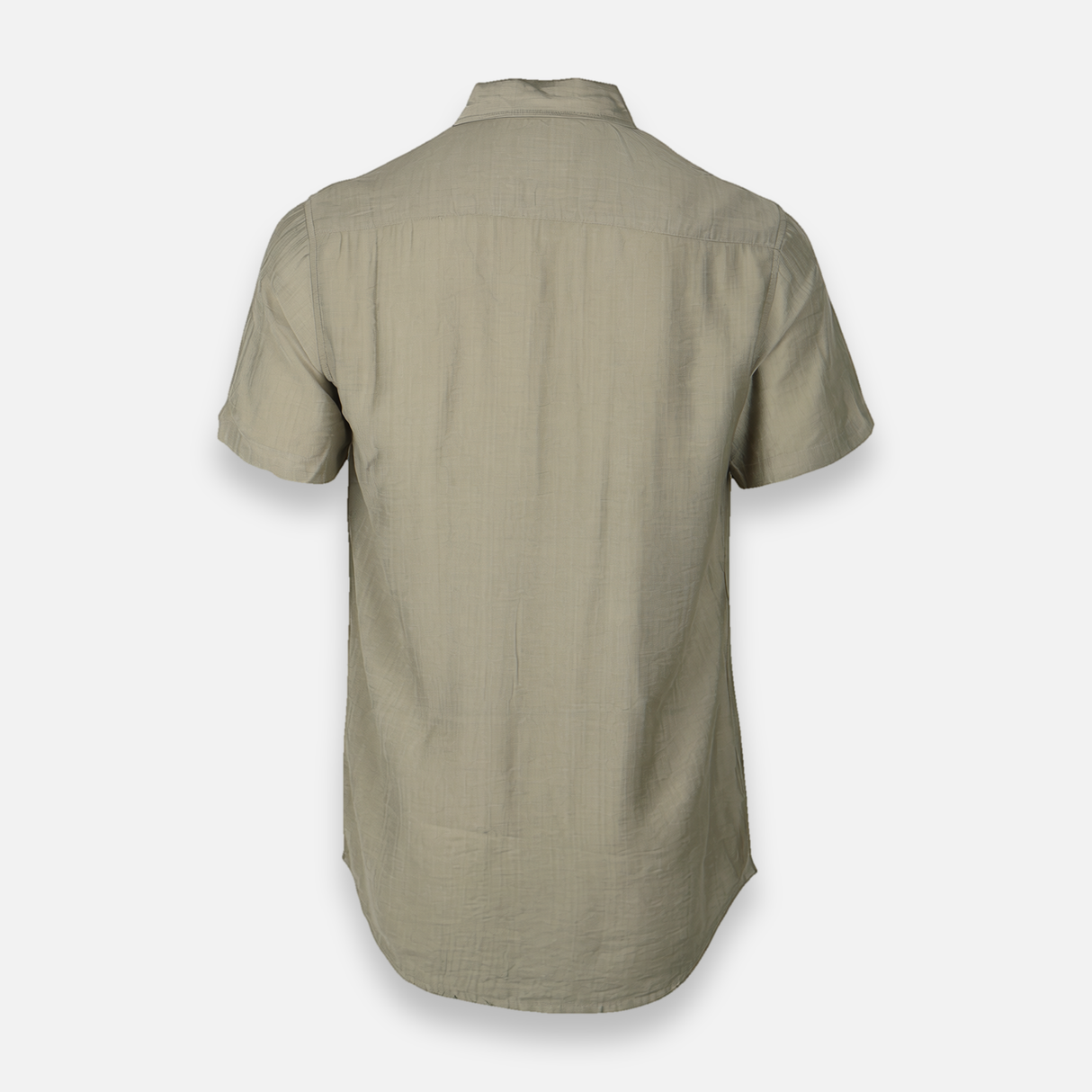 Men Plain Woven Short Sleeve Shirt
