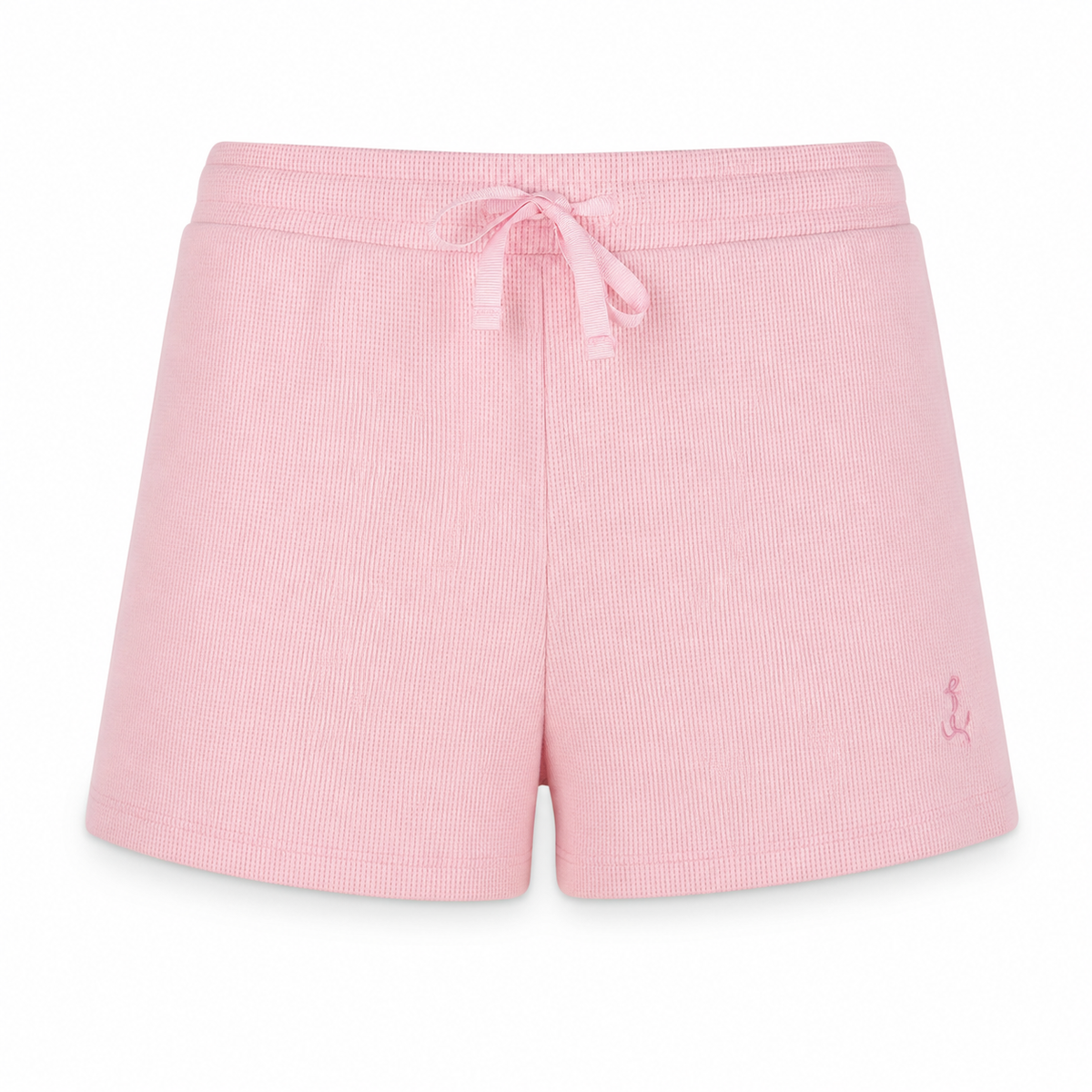 Women Waffle Drawstring Shorts