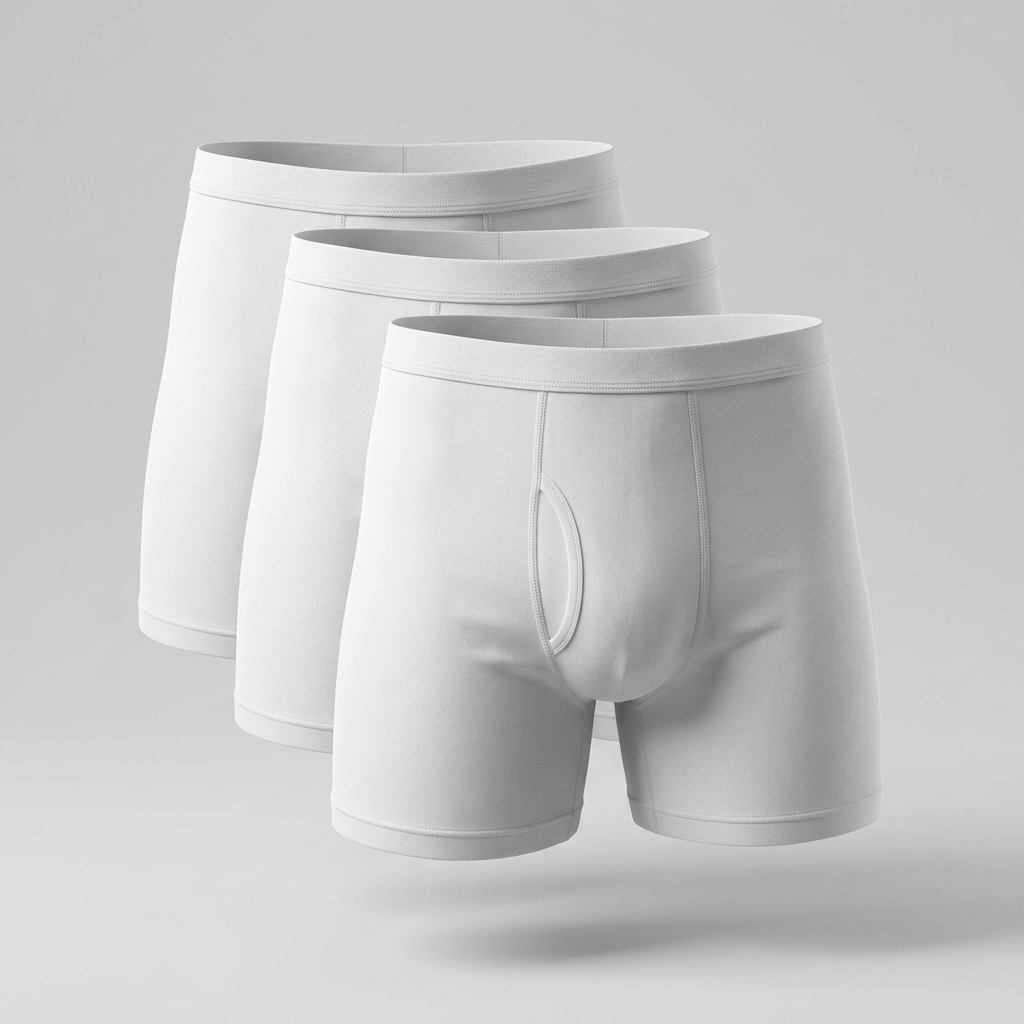 Men 3 Pieces Classic Cotton Boxer