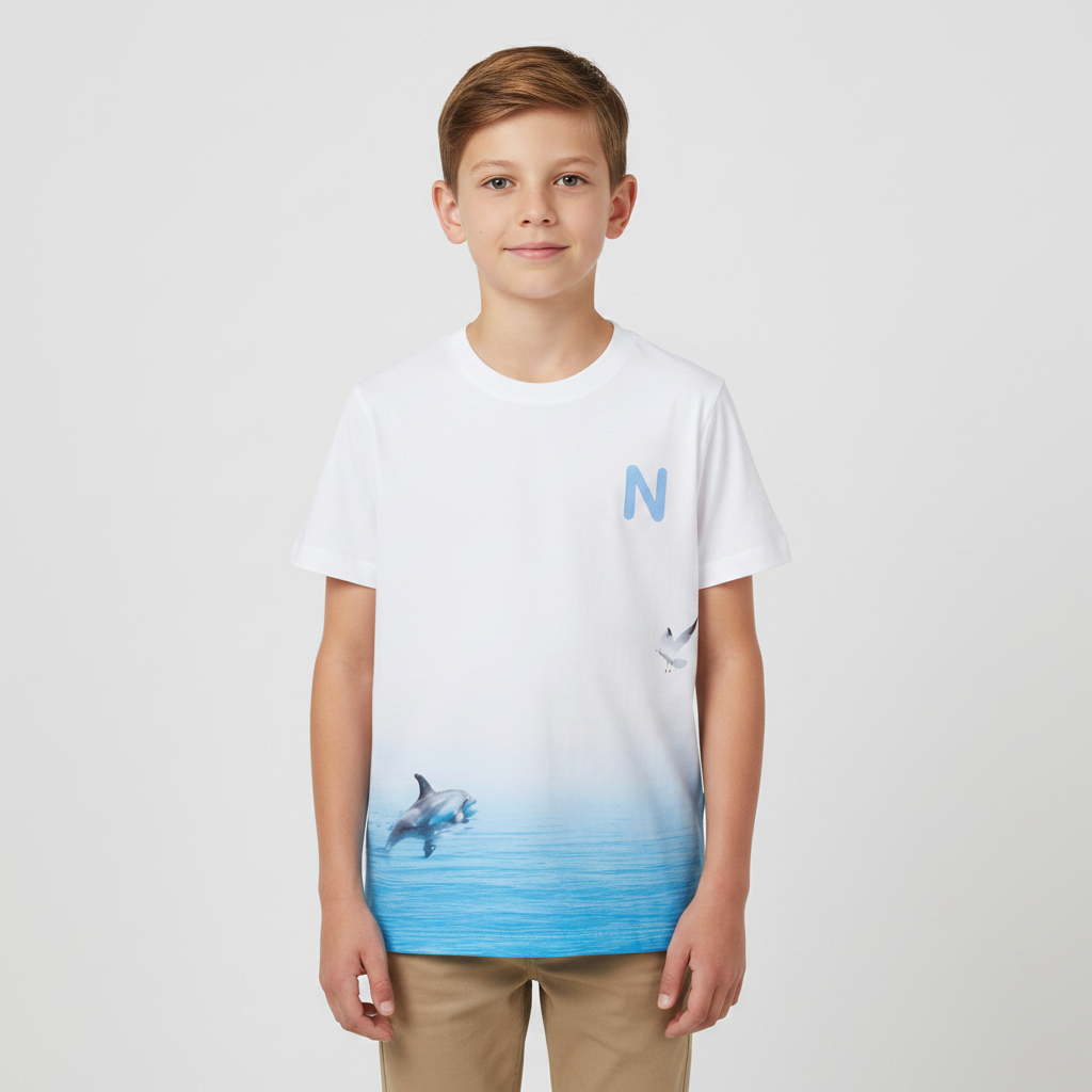 Boys T-Shirt Round Neck Short Sleeve