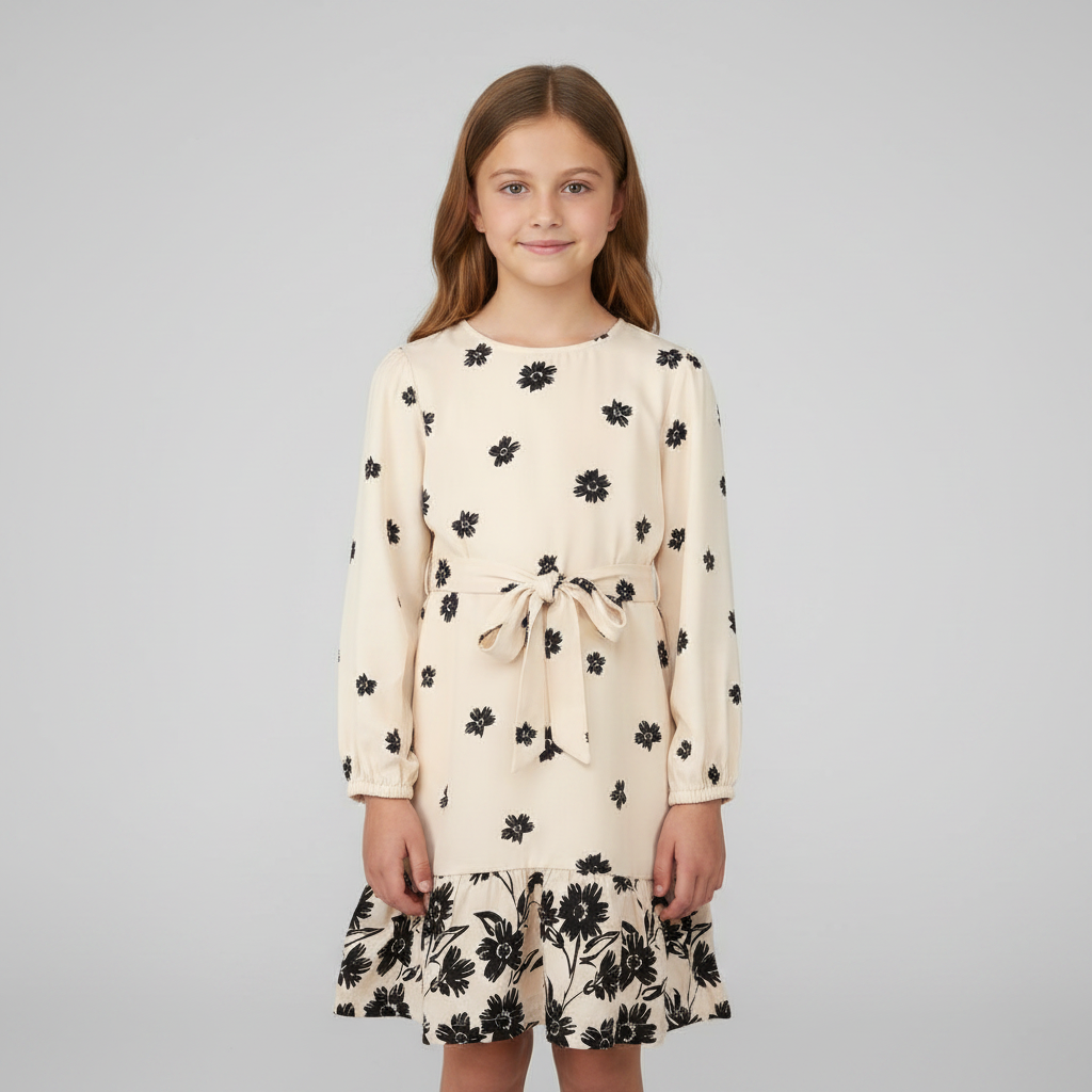 Girls Teens Dress Long Sleeve