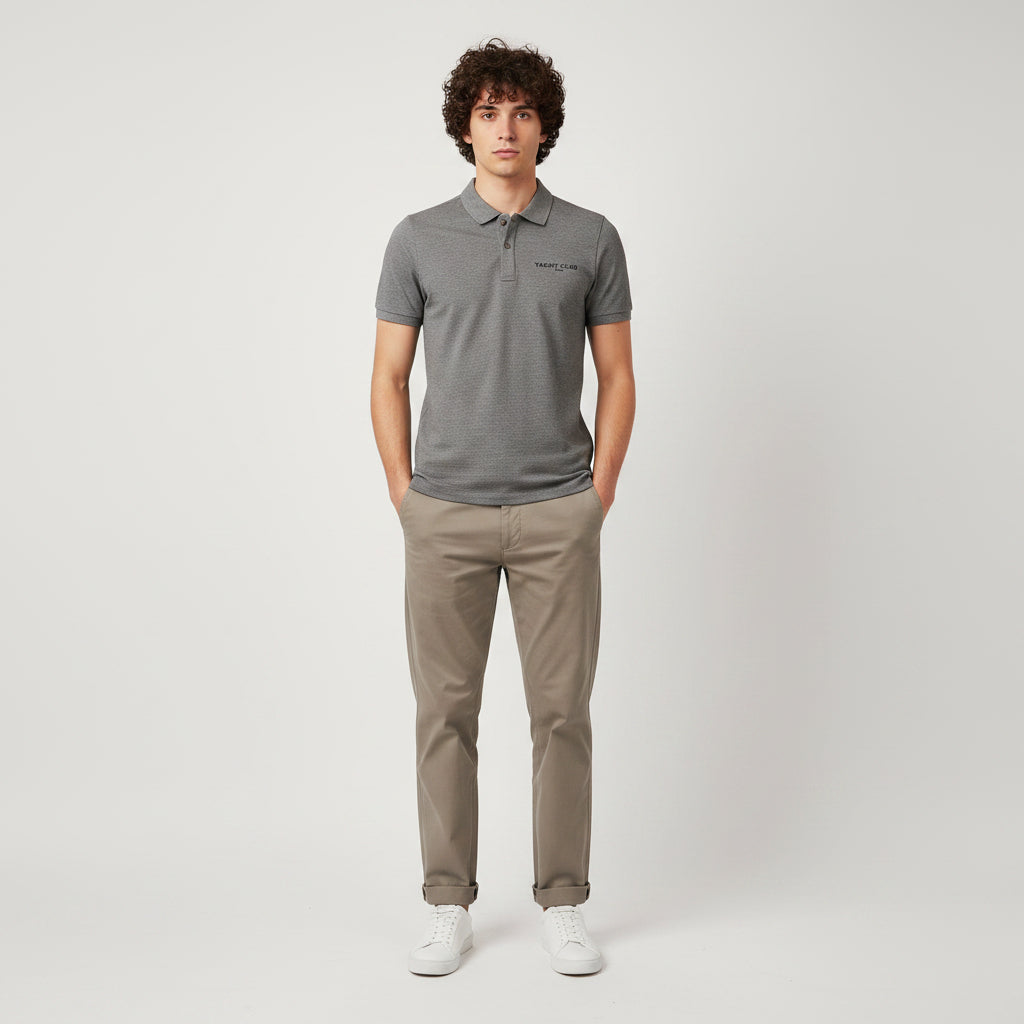 Men Basic Pique Polo T-Shirt Short Sleeve