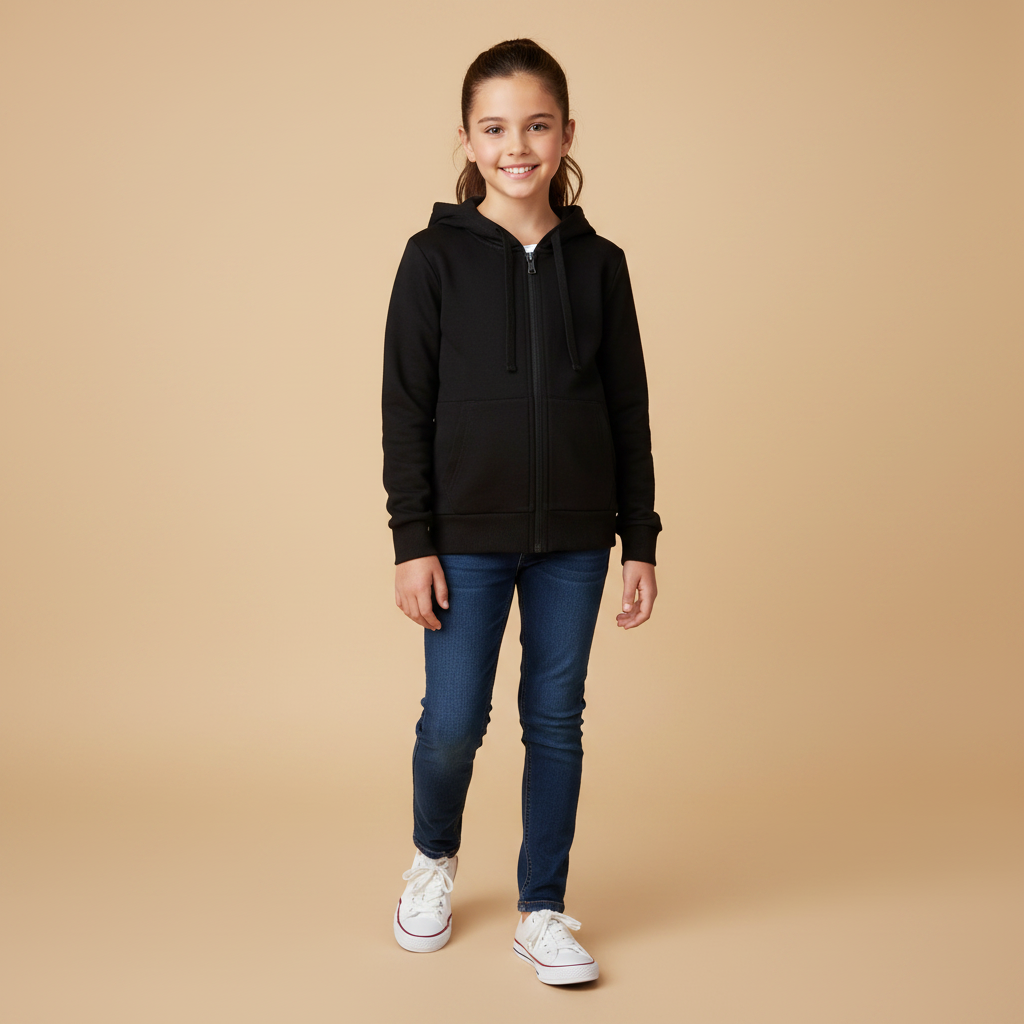 Girls School Cardigan With Hoodie