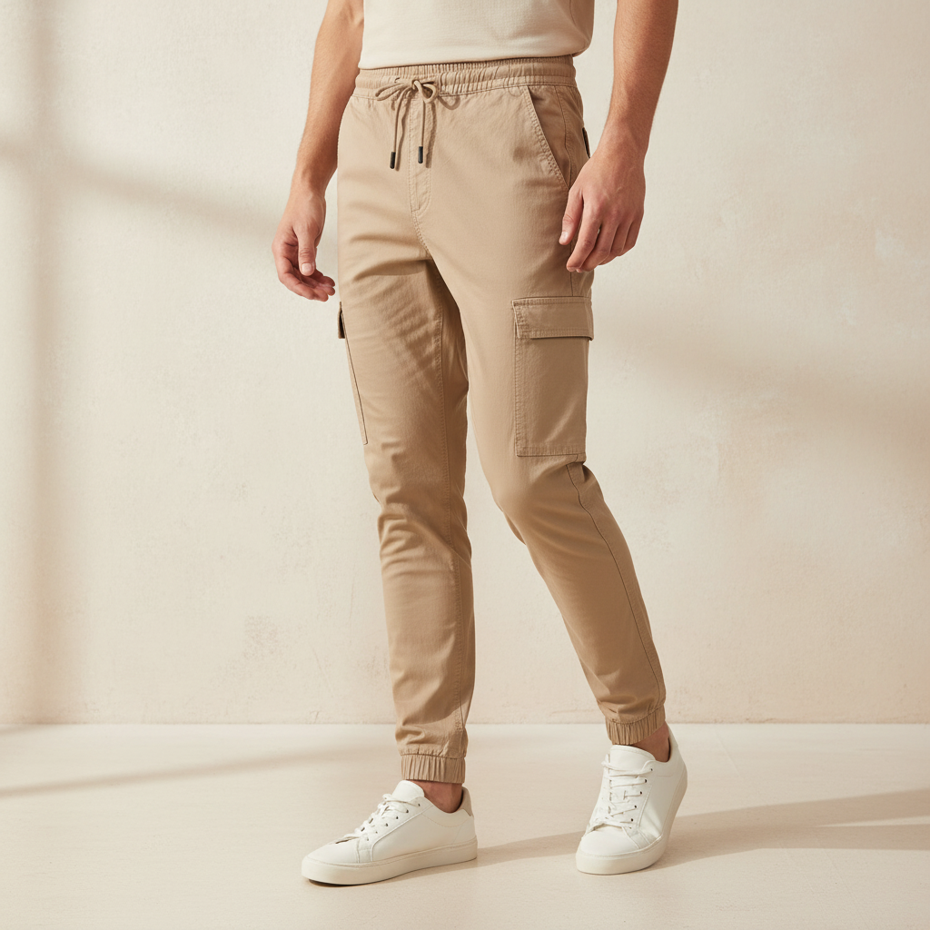 Men Chino Cargo Jogger Pant