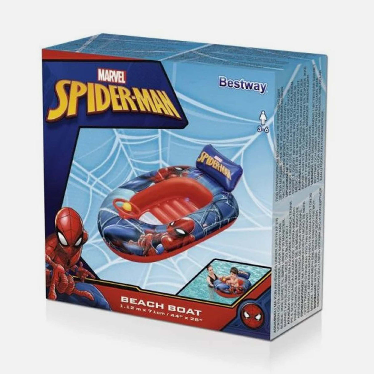 قارب الشاطئ سبايدر م44 × 28 بوصة / 1.12 × 71 سم (3-6 سنوات)