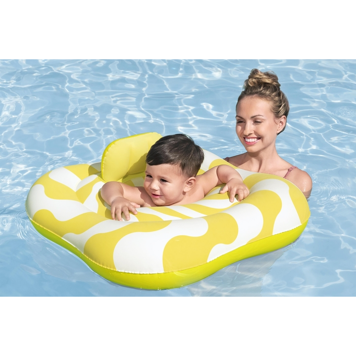 Comfort Plush Wavy Square 2-RING Baby Boat (79 x 79 cm)