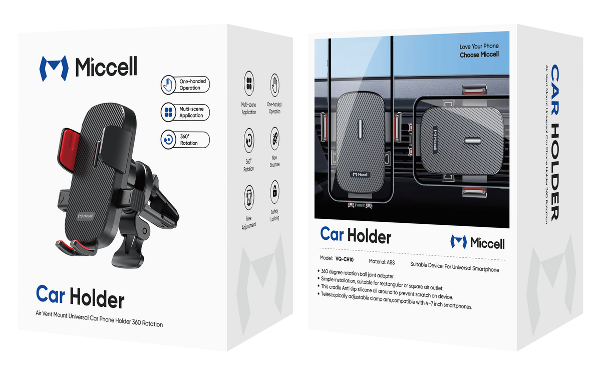 Universal Air Vent Car Phone Holder – 360° Rotation