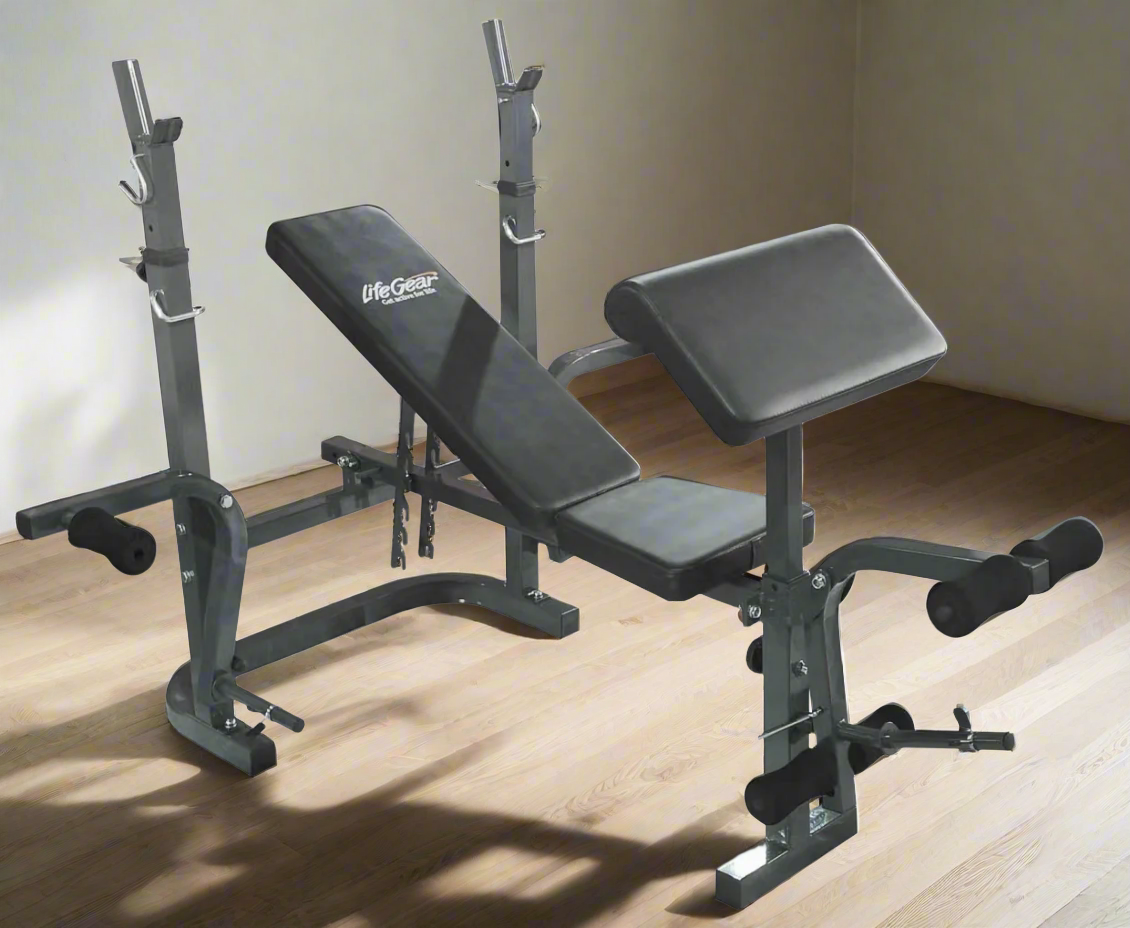 مقعد ضغط مع حامل أثقال