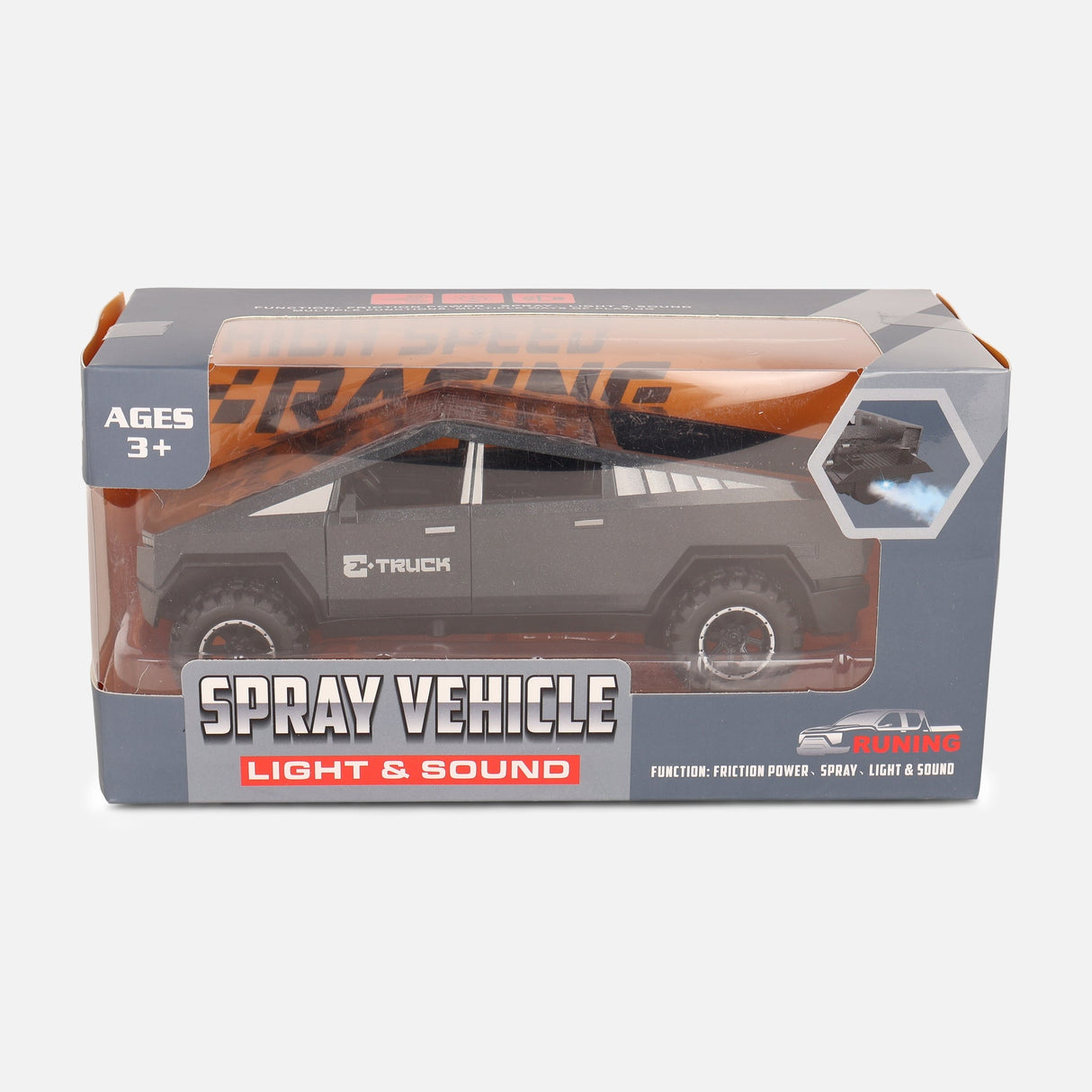 Friction Spray Travel Car Toy With Lights Music & Opening Doors
