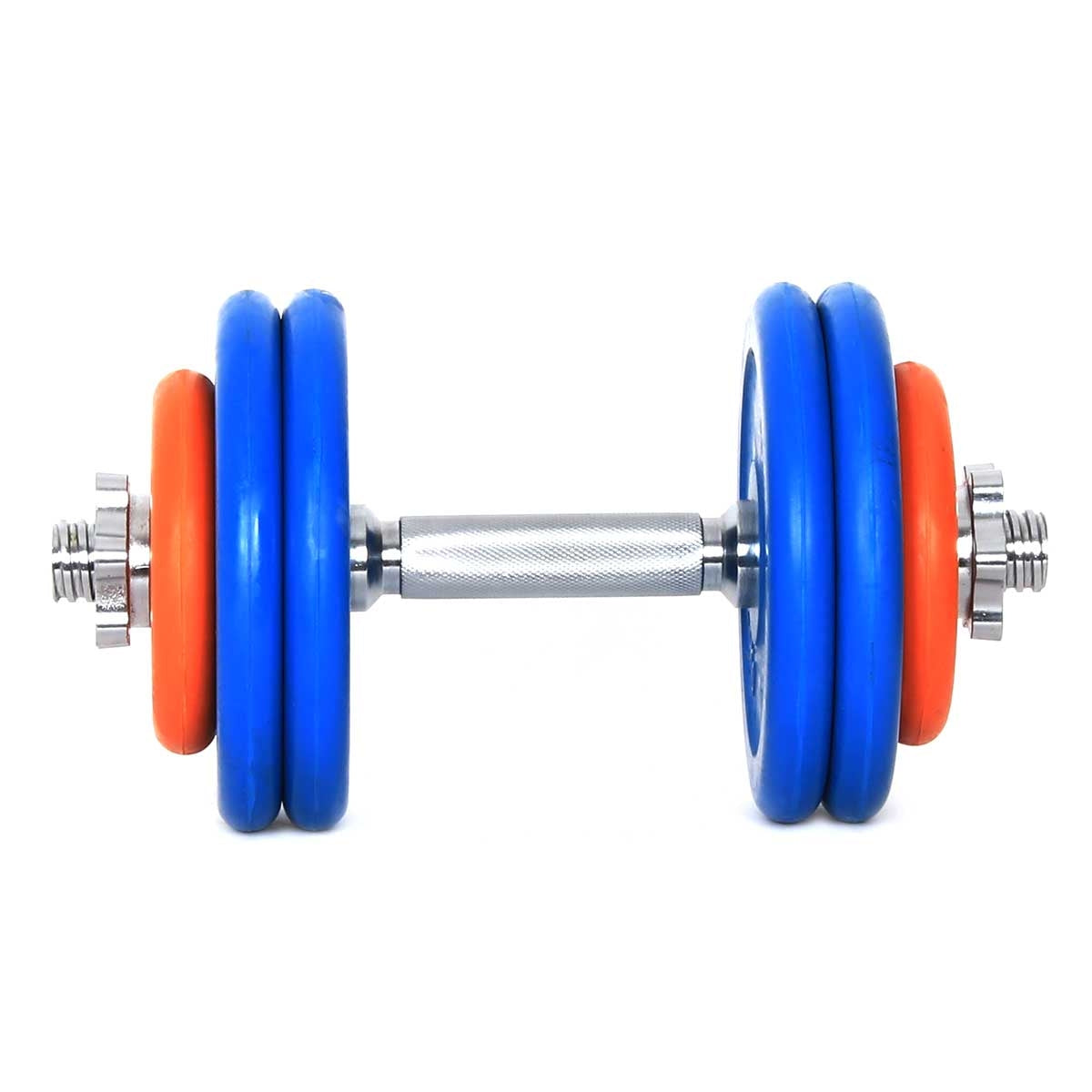 COLORED RUBBER DUMBBELL 1 PIECE SET 15KG