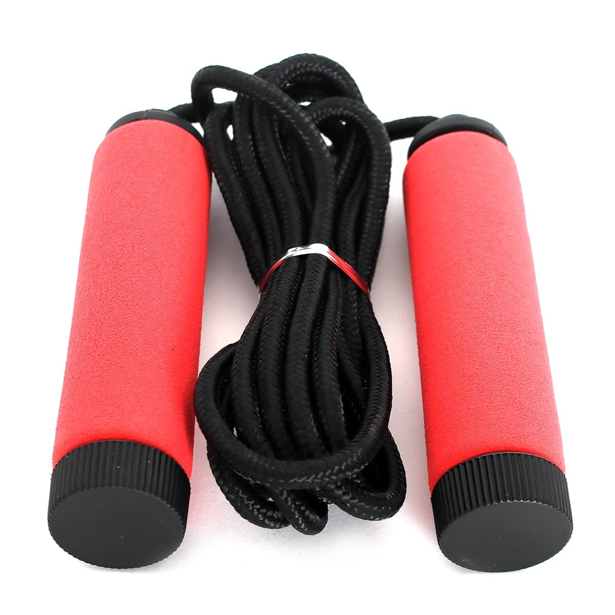 ADJSTBLE BRAIDED JUMP ROPE W/FOAM HANDLE 9FT