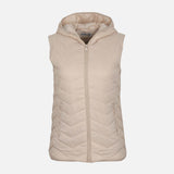 WOMEN BASIC PUFFER GILET WITH HOOD