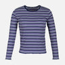 WOMEN RIB STRIPER LONG SLEEVE TEE