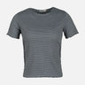 WOMEN RIB STRIPER SHORT SLEEVE TEE