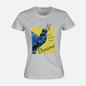 WOMEN SLUB LOOSE SHORT SLEEVE TEE