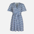 WOMEN FLORAL SHORT SLEEVE MIDI DRESS