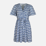 WOMEN FLORAL SHORT SLEEVE MIDI DRESS