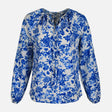 WOMEN FLORAL WOVEN LONG SLEEVE TOP