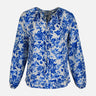 WOMEN FLORAL WOVEN LONG SLEEVE TOP