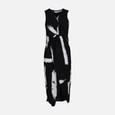 WOMEN FLORAL SLVLESS LONG DRESS