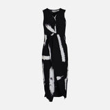 WOMEN FLORAL SLVLESS LONG DRESS