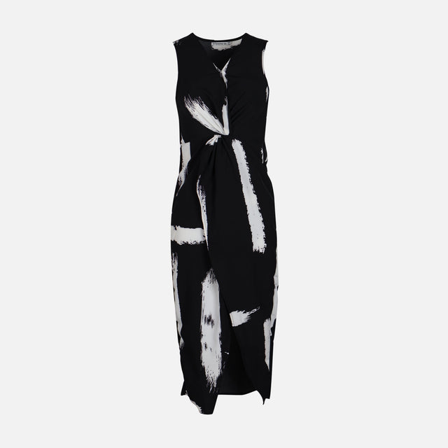 WOMEN FLORAL SLVLESS LONG DRESS