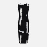 WOMEN FLORAL SLVLESS LONG DRESS