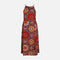 WOMEN FLORAL SLVLESS LONG DRESS
