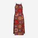 WOMEN FLORAL SLVLESS LONG DRESS